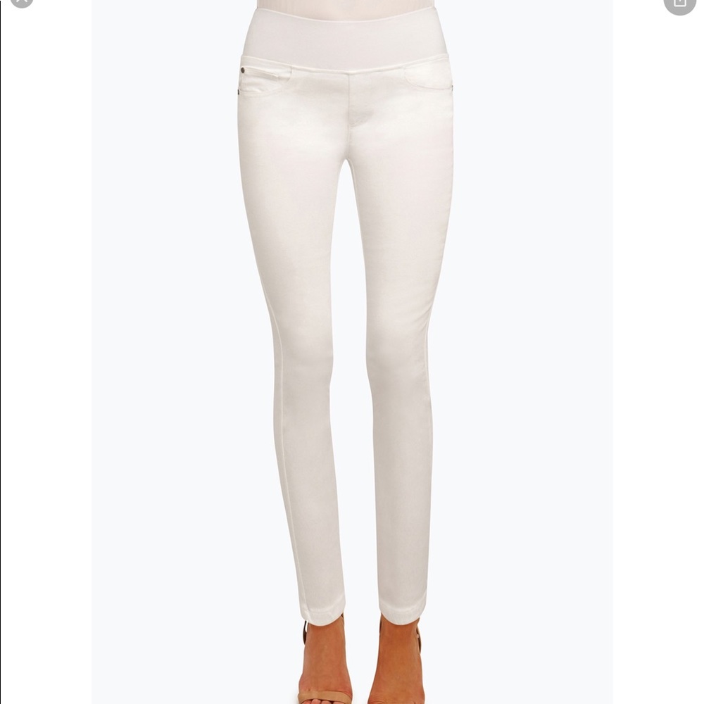 New Foxcroft Nina Pull-on Slim Jeans White New With Tags 4